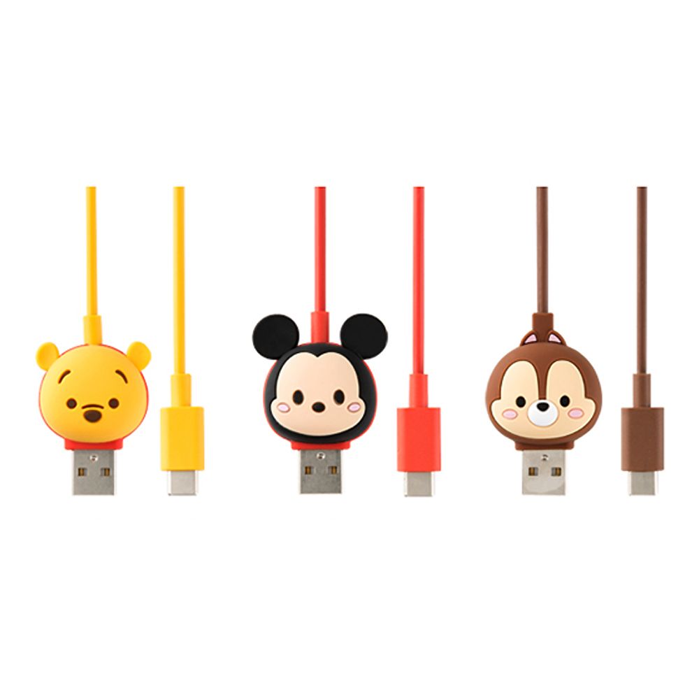 [S2B] DISNEY TSUM TSUM Data Cable Type C _ Data Cable 1 Meter, Mickey Pooh Chip C Type 